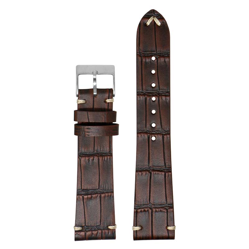 DASSARI Vintage Alligator Strap for Fitbit Sense