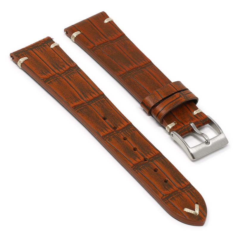DASSARI Vintage Alligator Strap for Fitbit Sense