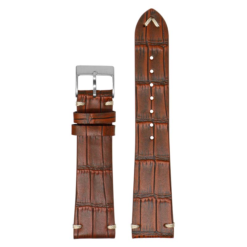 DASSARI Vintage Alligator Strap for Fitbit Sense