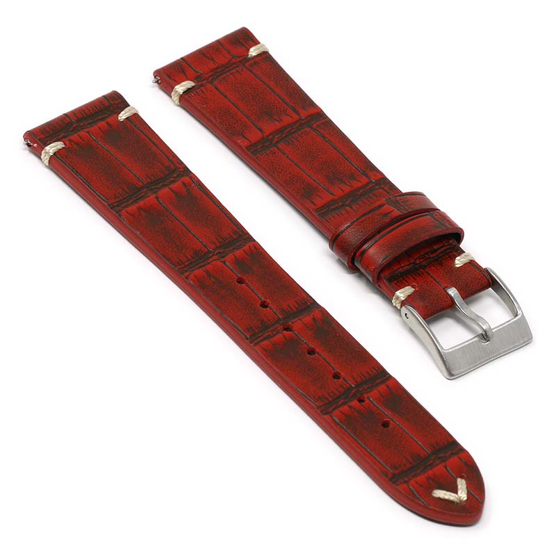 DASSARI Vintage Alligator Strap for Fitbit Sense