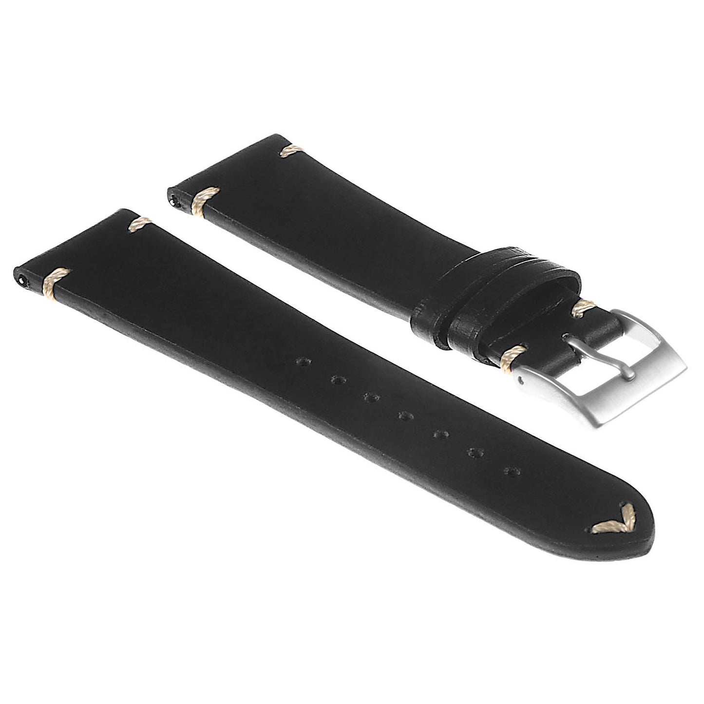 DASSARI Hand-Stitched Classic Leather Watch Band for Apple Watch
