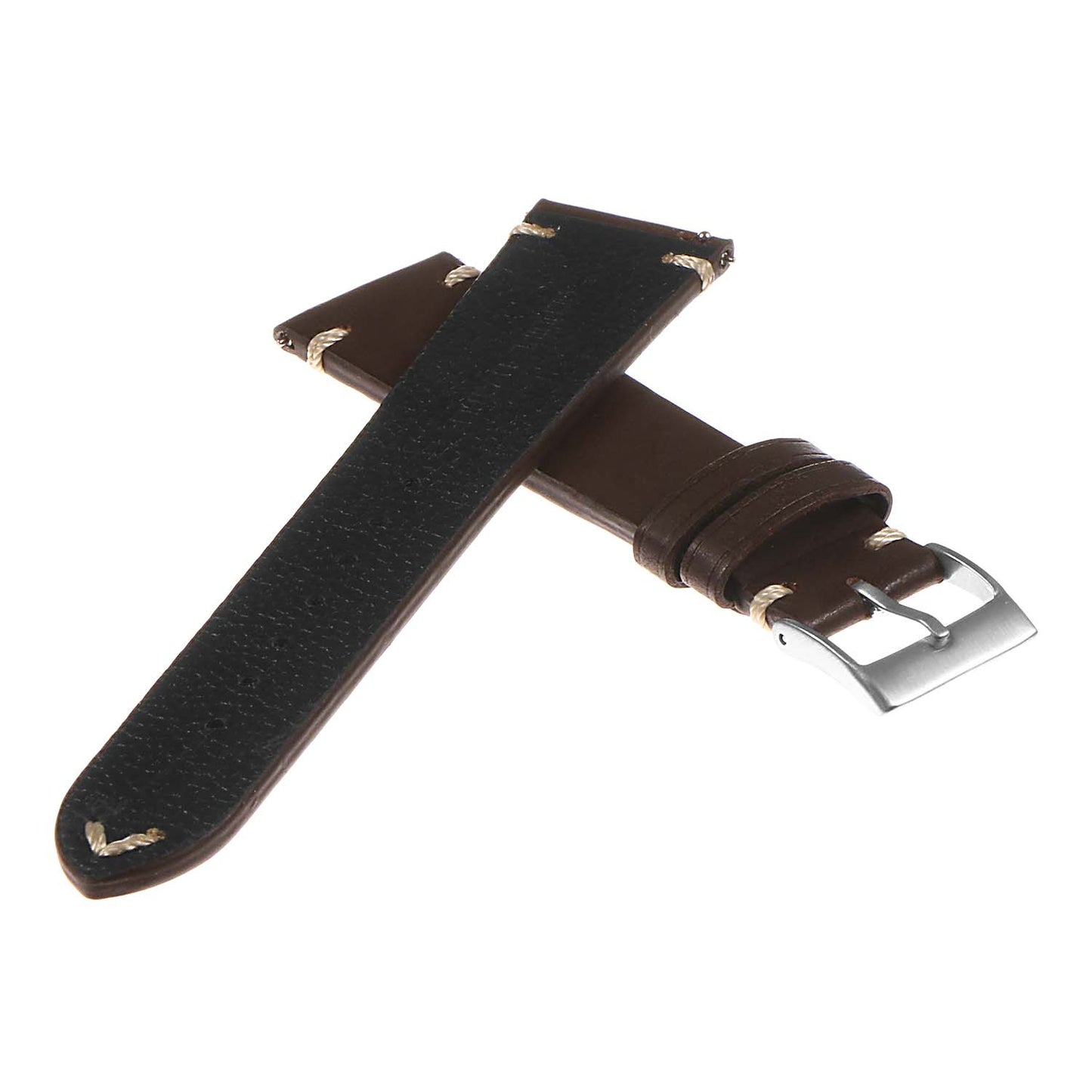 DASSARI Hand-Stitched Classic Leather Watch Strap for Suunto 9