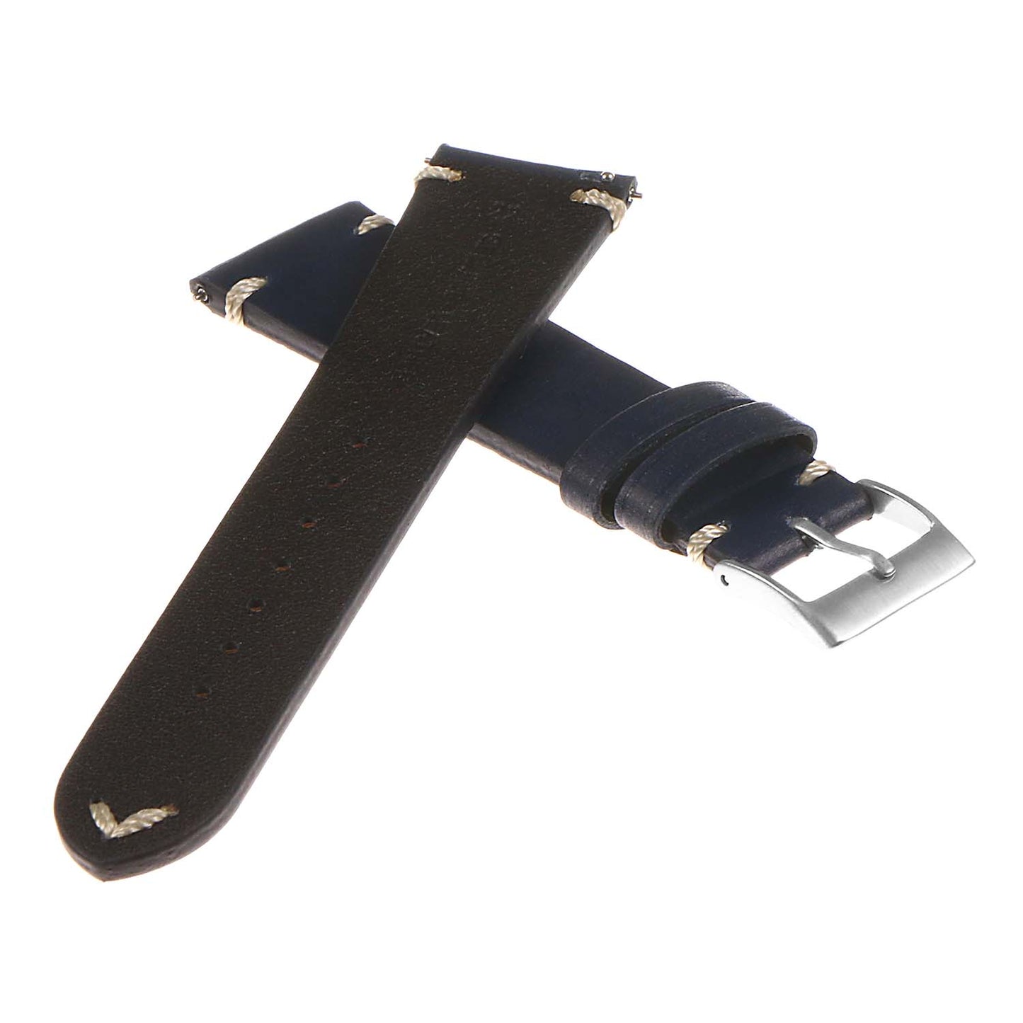 DASSARI Hand-Stitched Classic Leather Watch Strap for Suunto 9