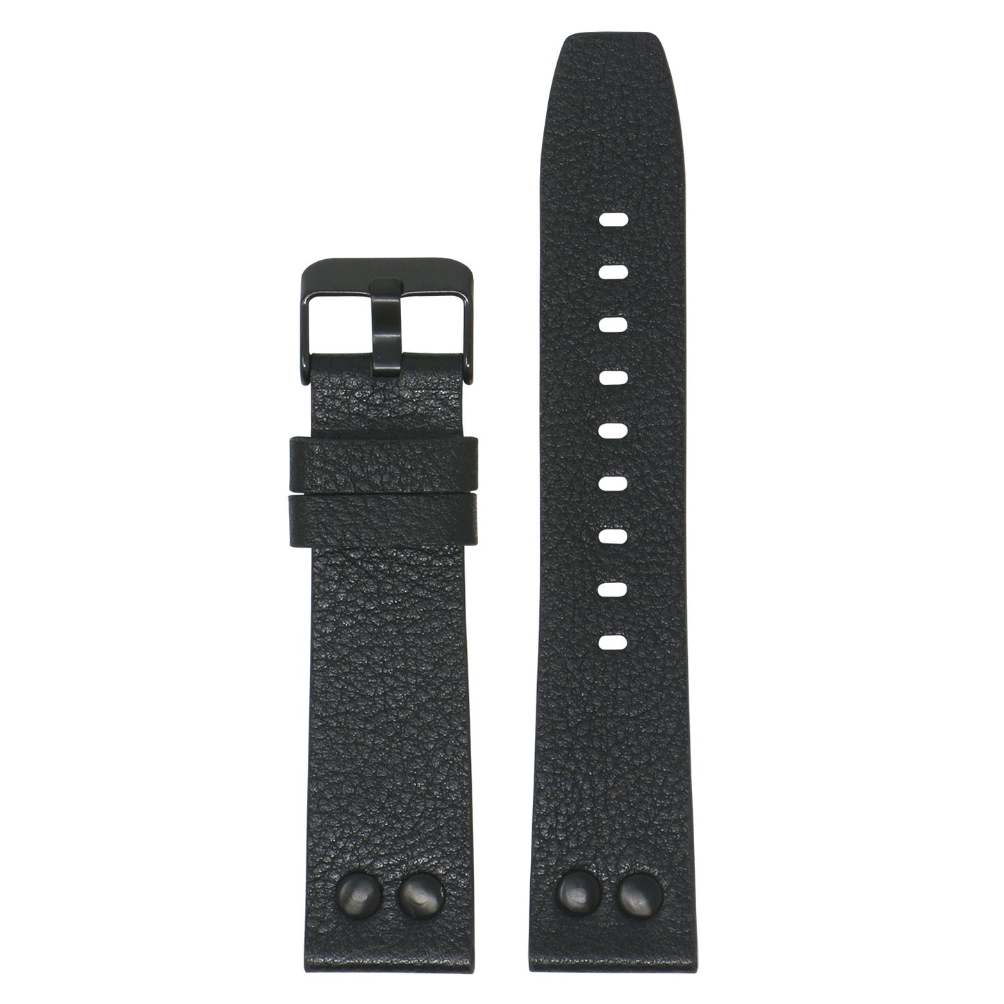 23mm Textured Leather Watch Band Strap w/ Rivets