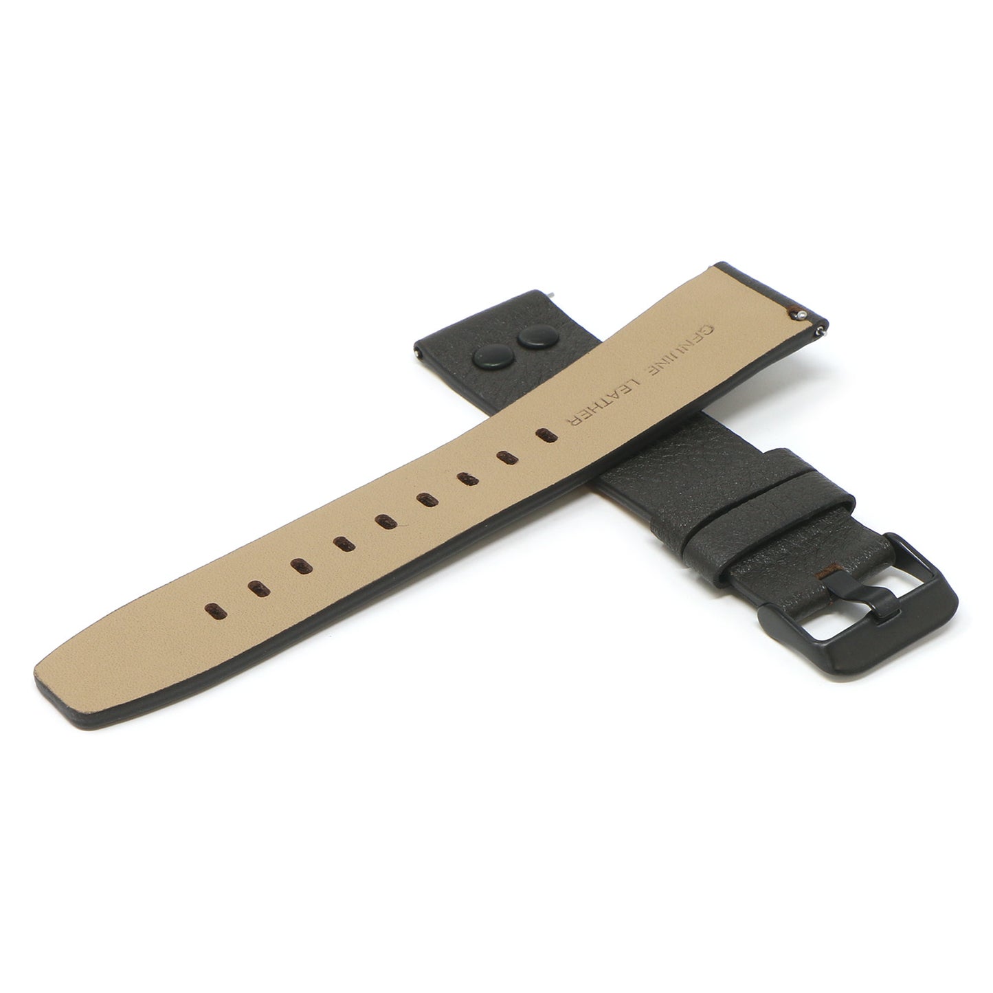23mm Textured Leather Watch Band Strap w/ Rivets