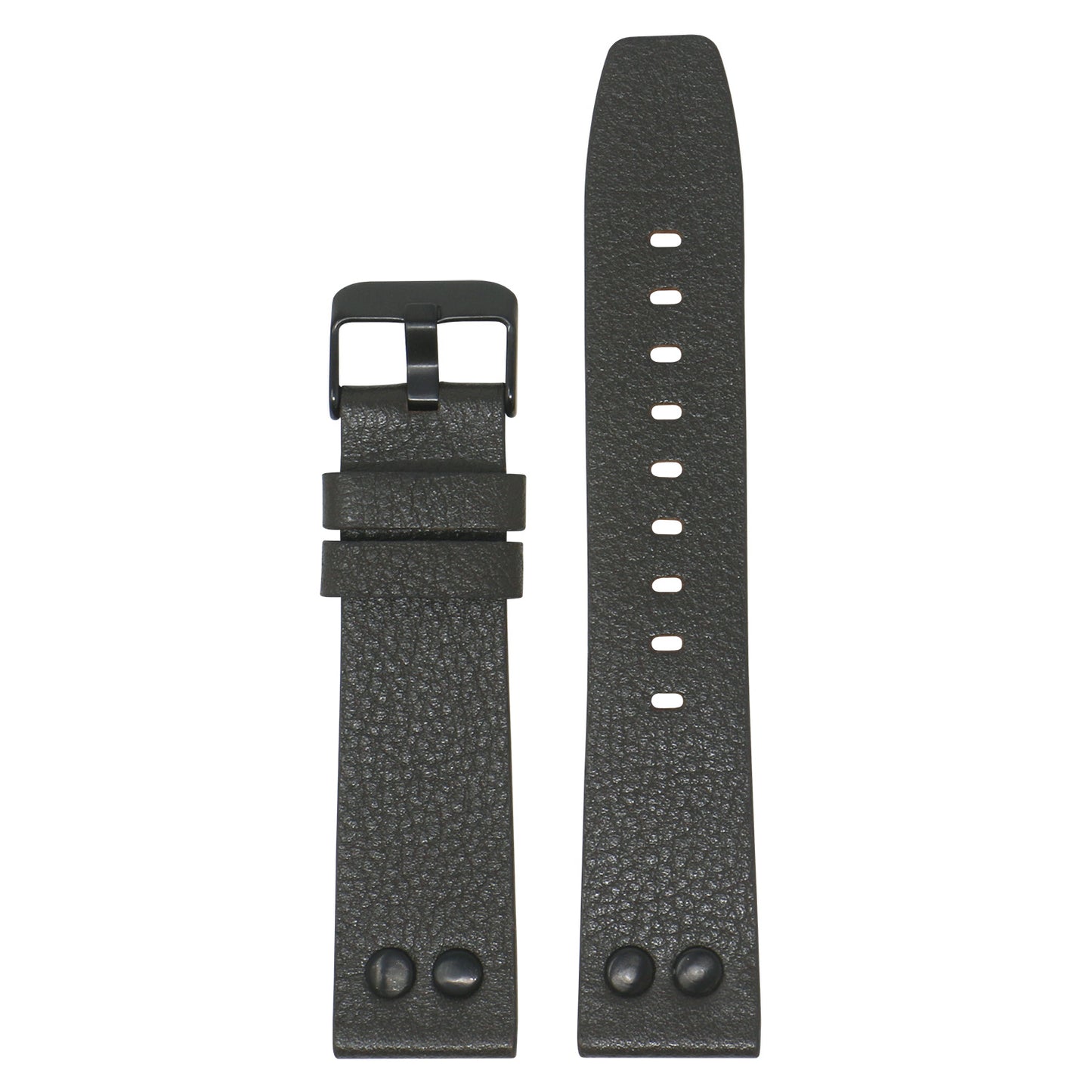 23mm Textured Leather Watch Band Strap w/ Rivets
