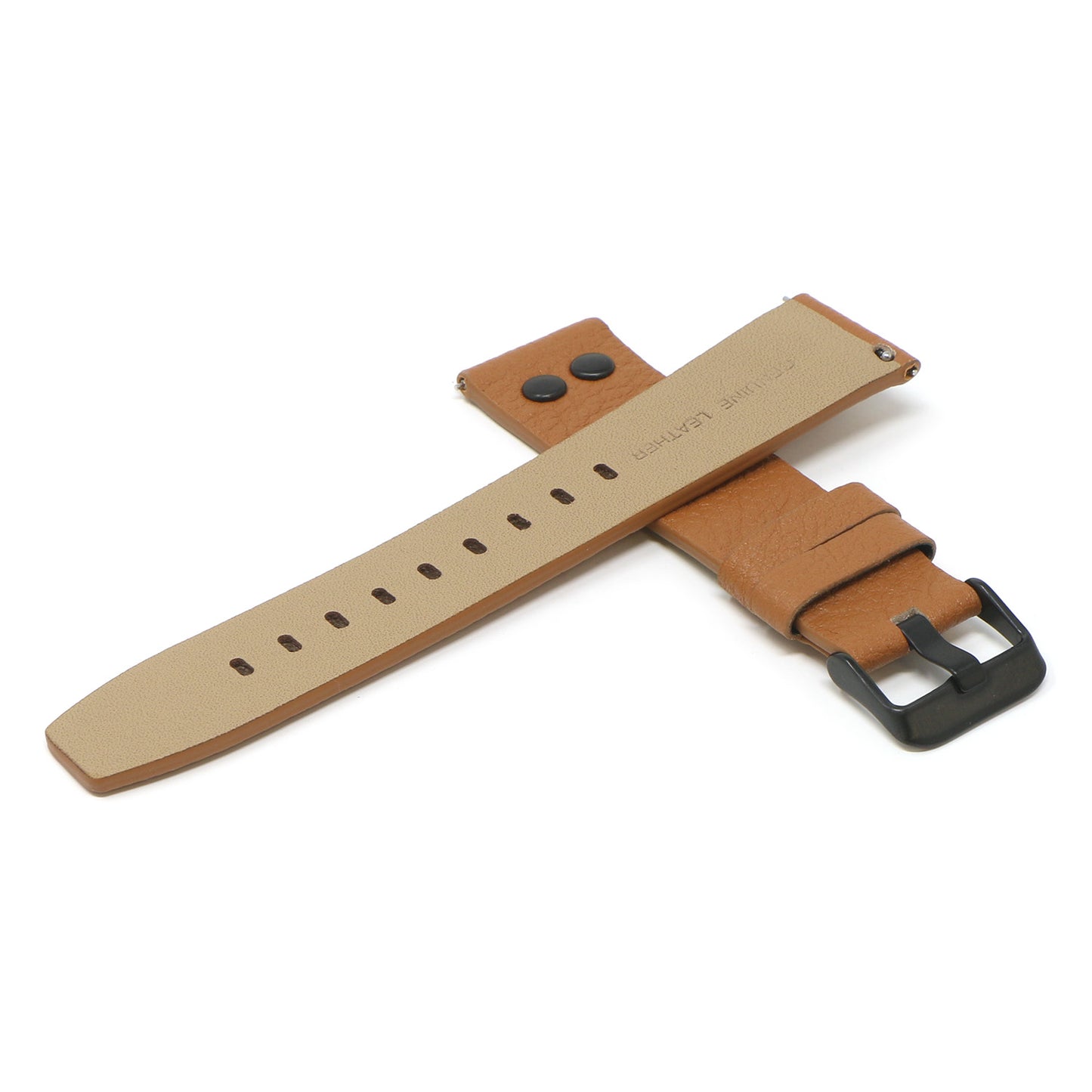 23mm Textured Leather Watch Band Strap w/ Rivets