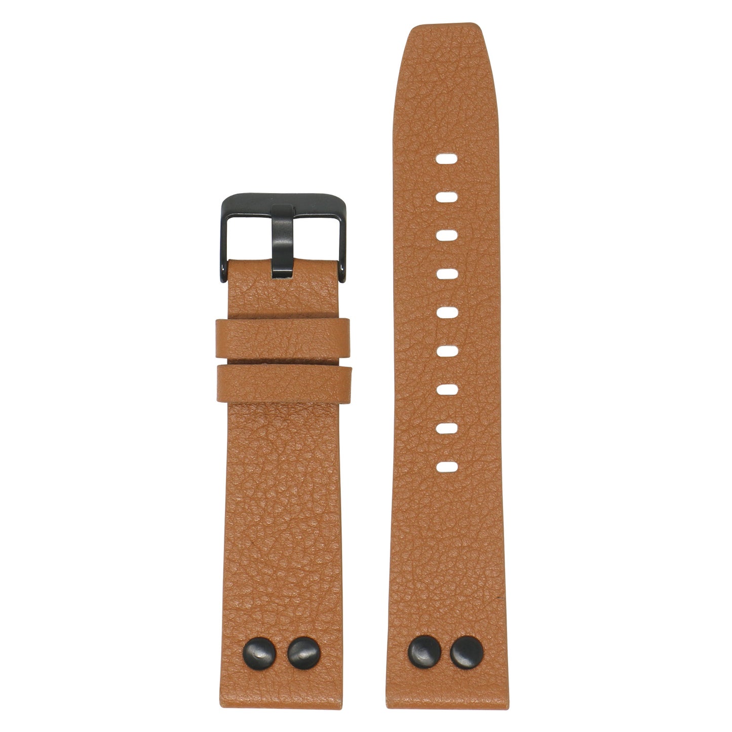 23mm Textured Leather Watch Band Strap w/ Rivets
