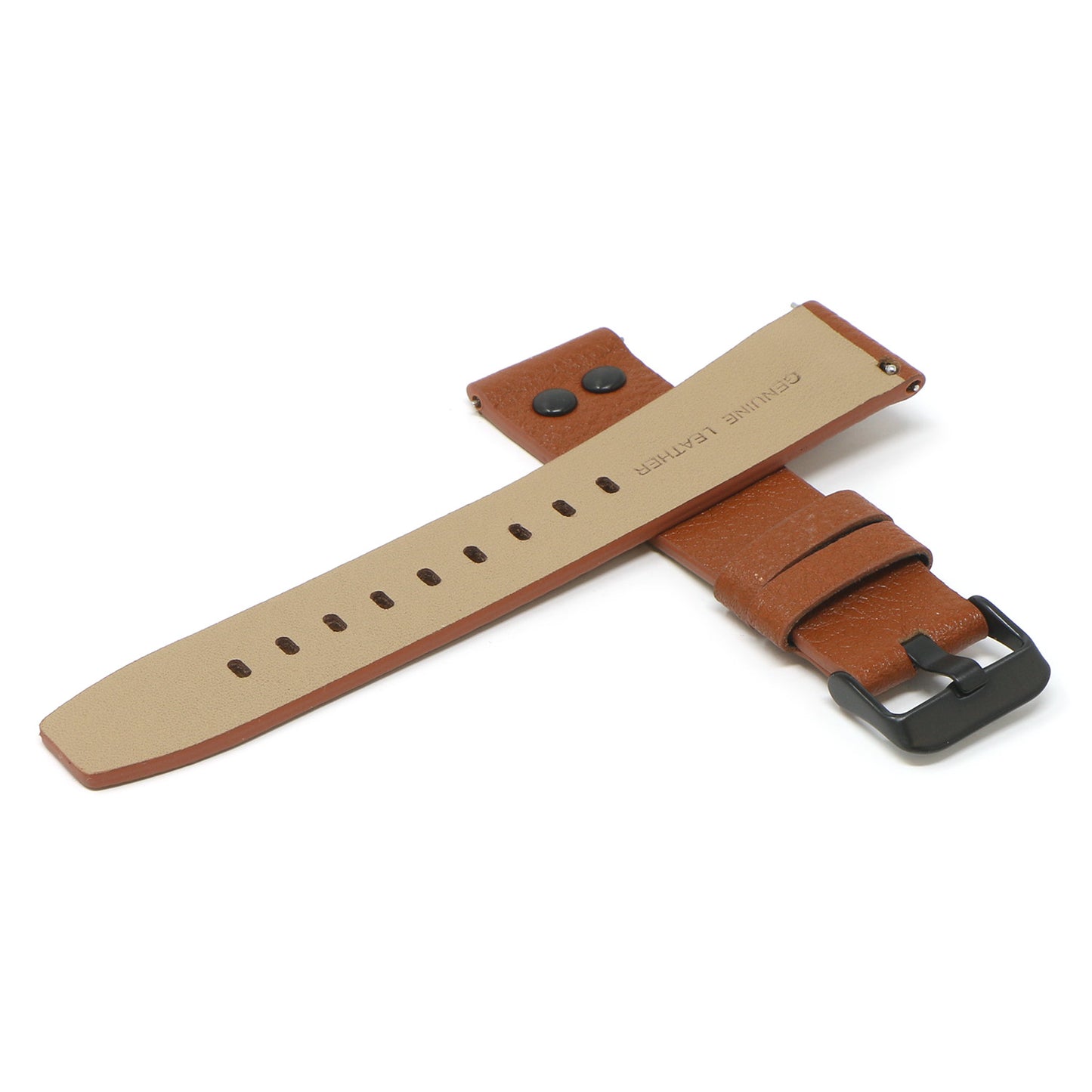 23mm Textured Leather Watch Band Strap w/ Rivets