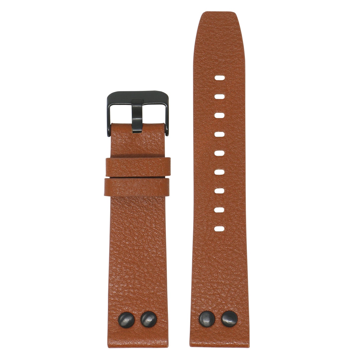 23mm Textured Leather Watch Band Strap w/ Rivets