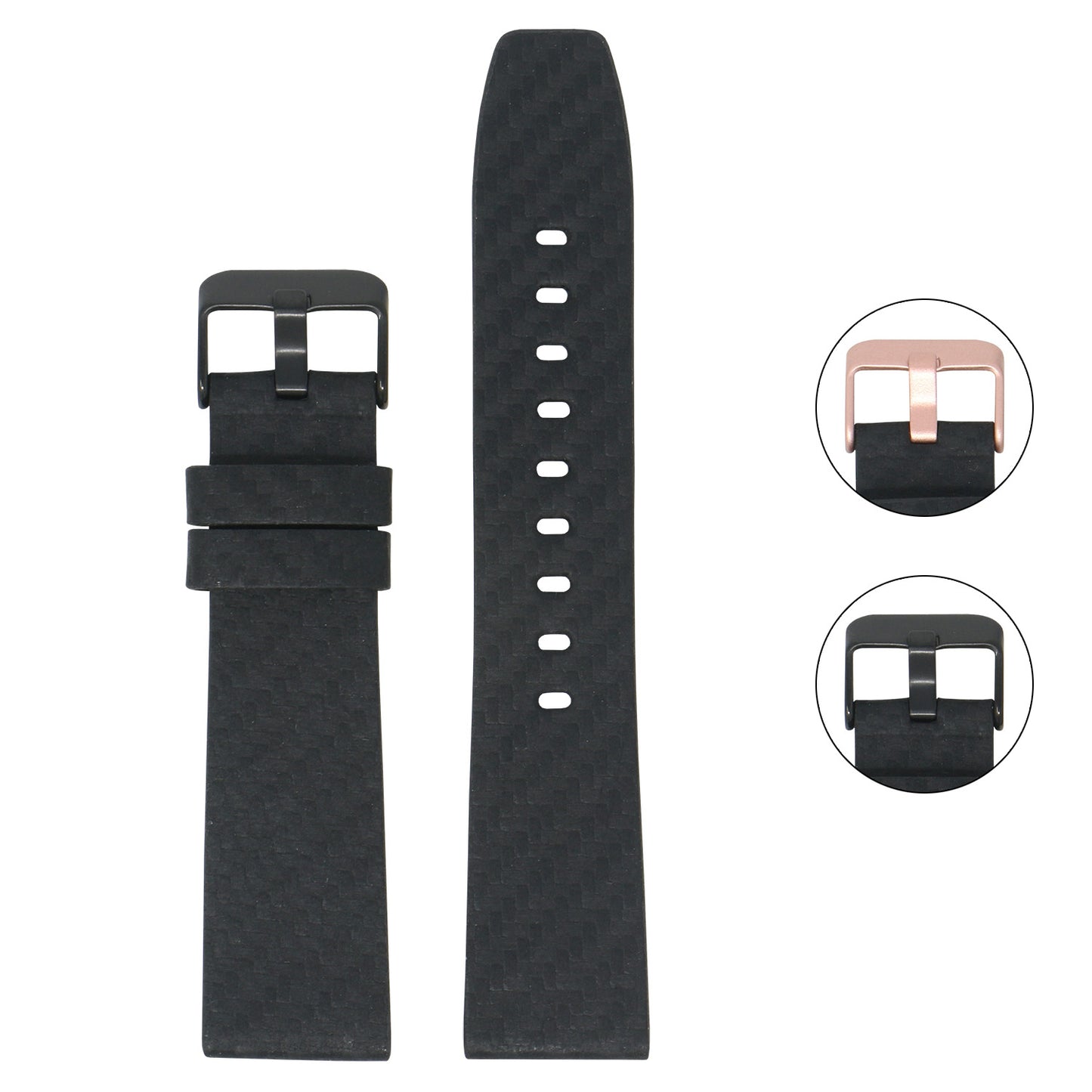 Carbon Fiber Embossed Leather Strap for Fitbit Charge 3 & Charge 4