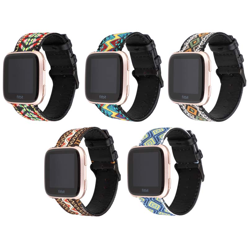 Embroidered Leather Strap for Apple Watch