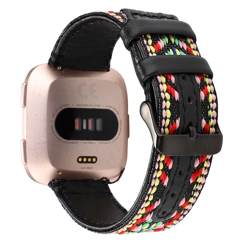 Embroidered Leather Strap for Apple Watch