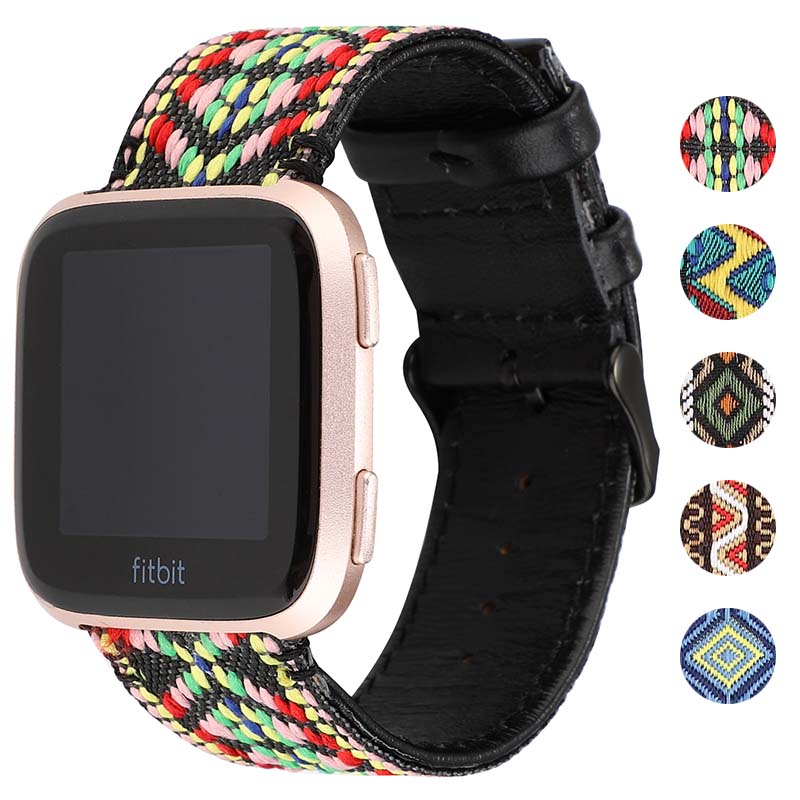 Embroidered Leather Strap for Apple Watch