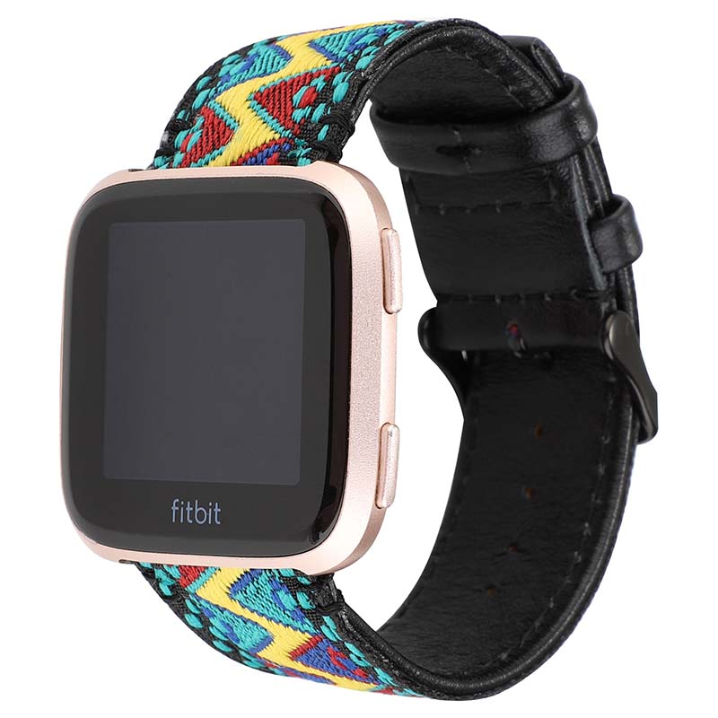 Embroidered Leather Strap for Apple Watch