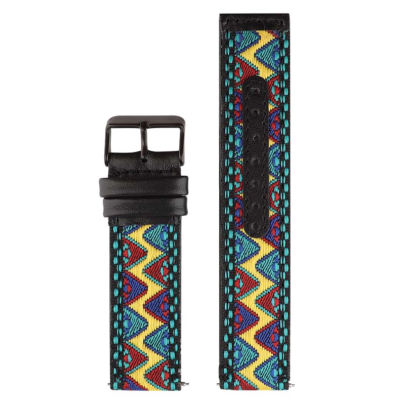 Embroidered Leather Strap for Apple Watch