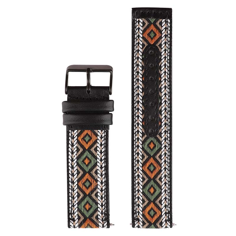 Embroidered Leather Strap for Apple Watch