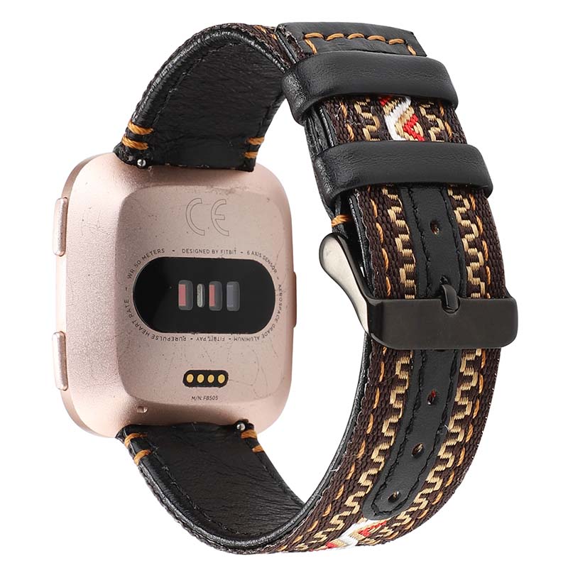 Embroidered Leather Strap for Apple Watch