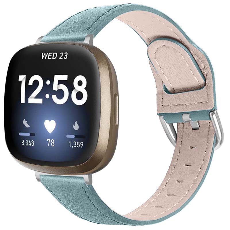 Buckle-and-Tuck Leather Strap for Fitbit Versa 3