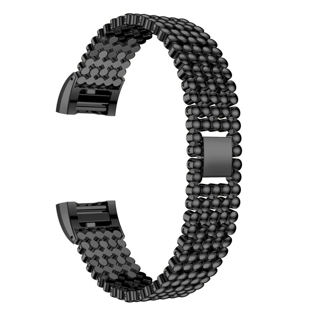 Beaded Stainless Steel Watch Band for Fitbit Charge 2