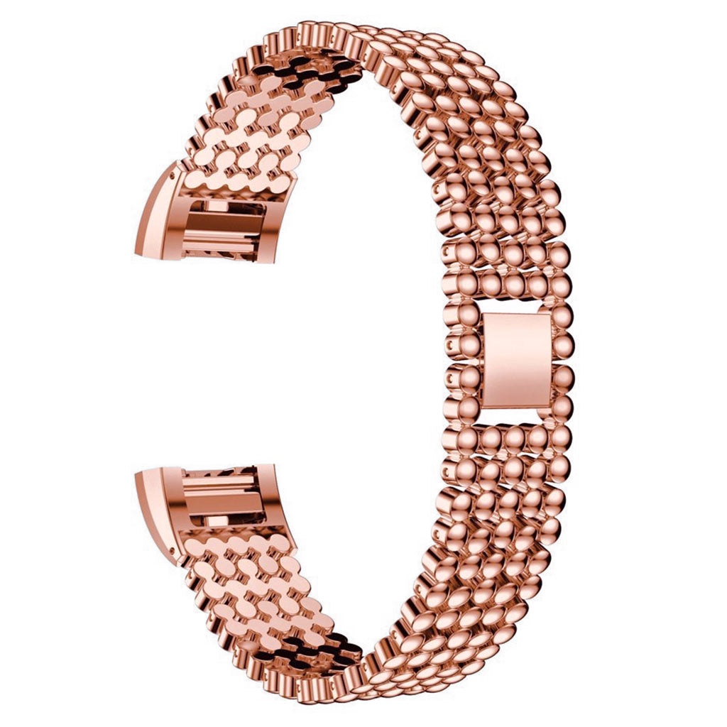 Beaded Stainless Steel Watch Band for Fitbit Charge 2