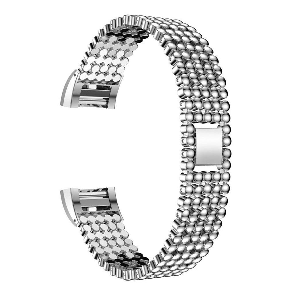 Beaded Stainless Steel Watch Band for Fitbit Charge 2