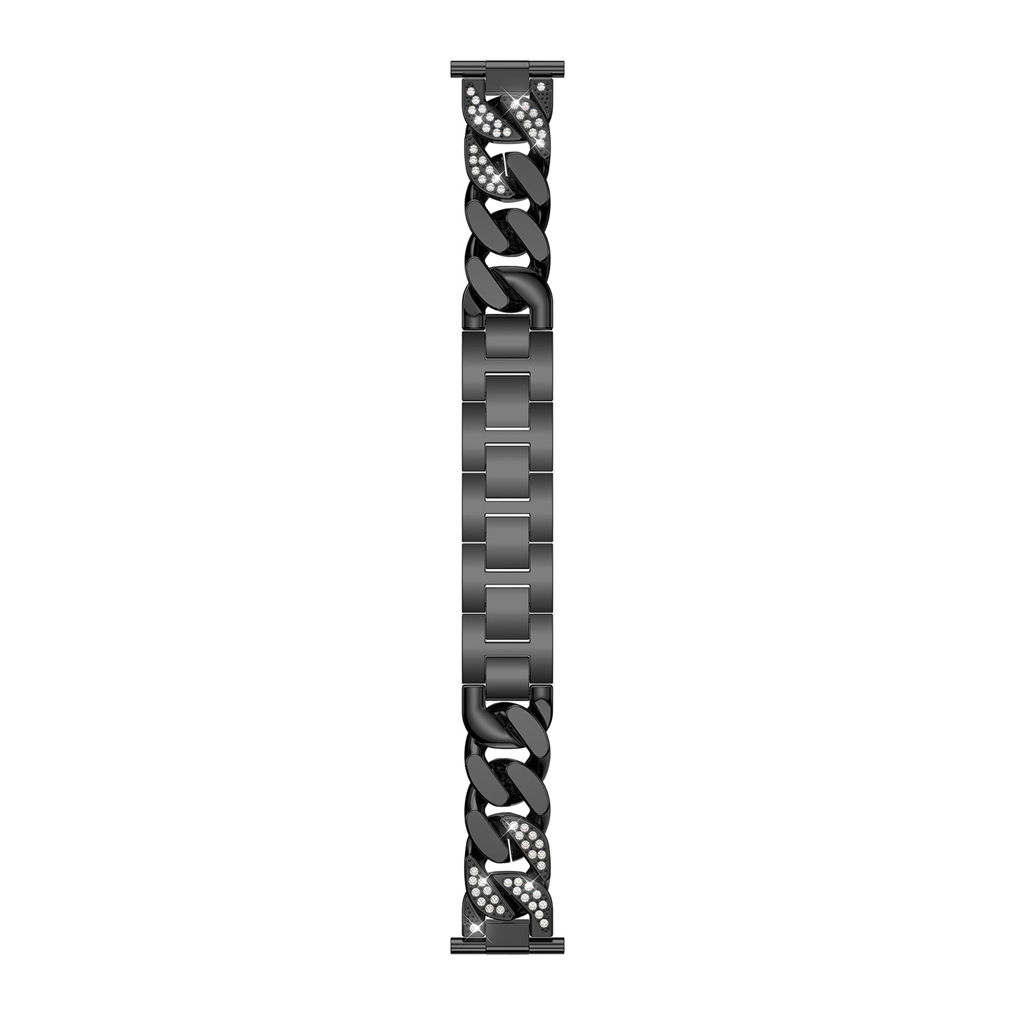 Cuban Link Bracelet w/ Rhinestones for Fitbit Versa & Versa 2