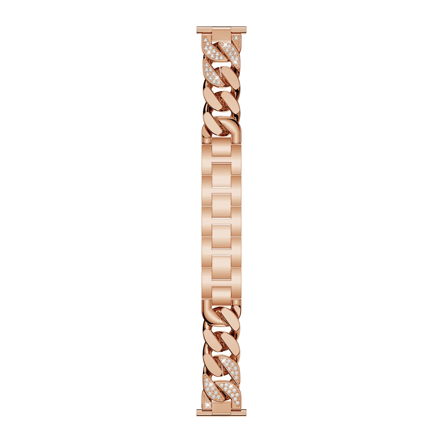 Cuban Link Bracelet w/ Rhinestones for Fitbit Versa & Versa 2