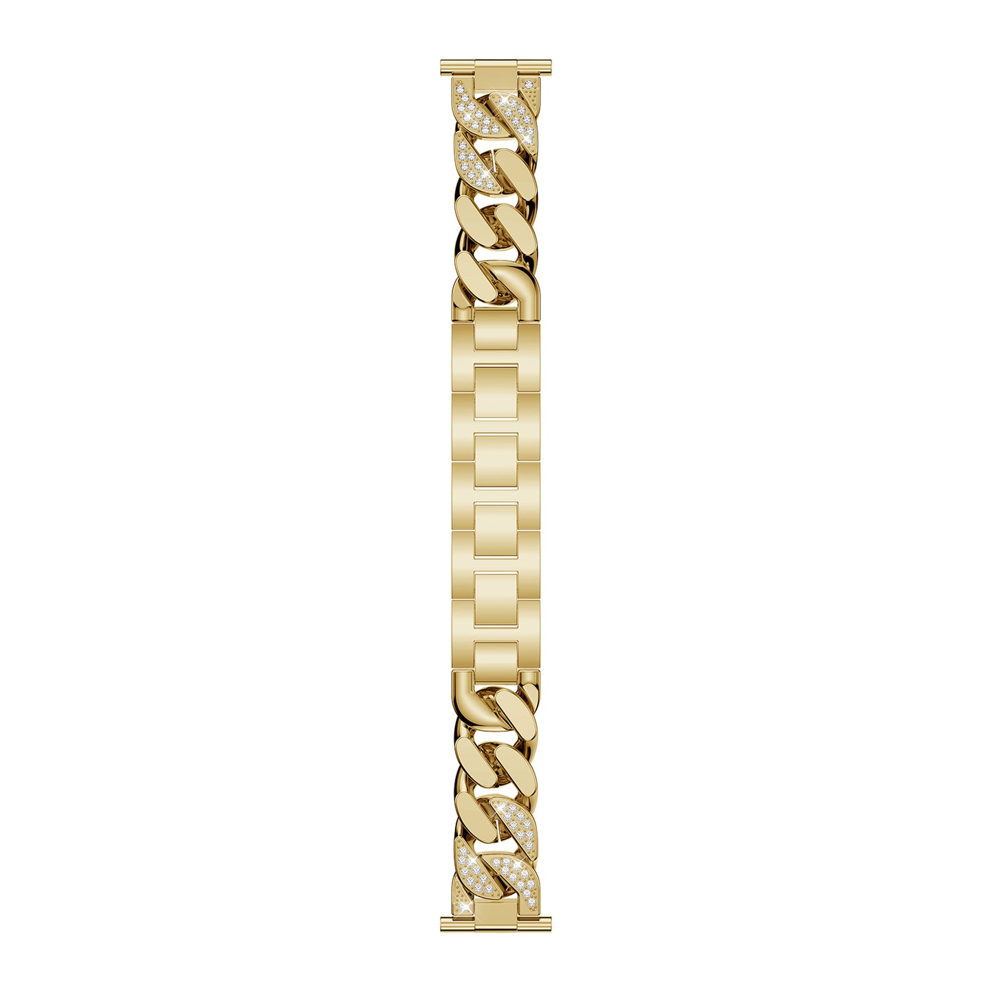 Cuban Link Bracelet w/ Rhinestones for Fitbit Versa & Versa 2