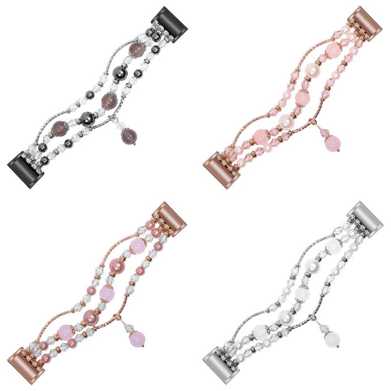 Crystal Bead Bracelet with Rhinestones for Fitbit Charge 4 & Charge 3