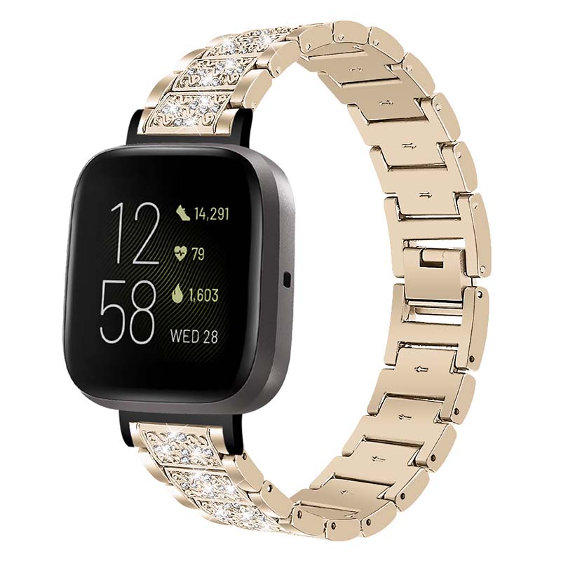 Stainless Steel Bracelet with Rhinestones for Fitbit Versa 3
