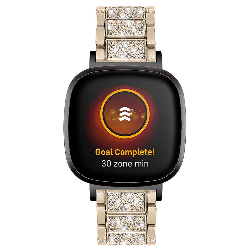 Stainless Steel Bracelet with Rhinestones for Fitbit Versa 3
