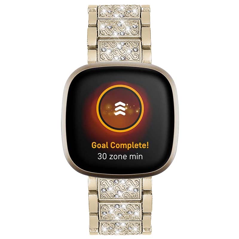 Stainless Steel Bracelet with Rhinestones for Fitbit Sense