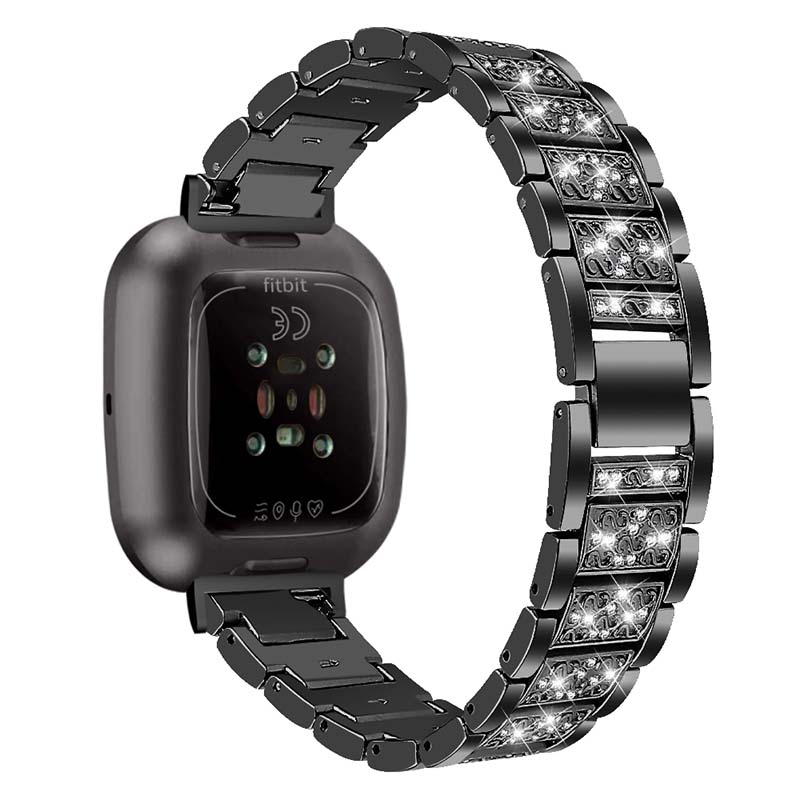 Stainless Steel Bracelet with Rhinestones for Fitbit Versa 3