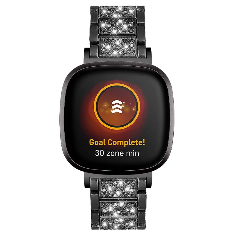 Stainless Steel Bracelet with Rhinestones for Fitbit Versa 3