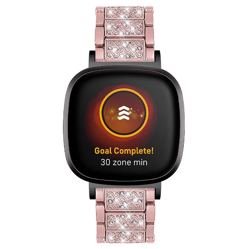 Stainless Steel Bracelet with Rhinestones for Fitbit Versa 3