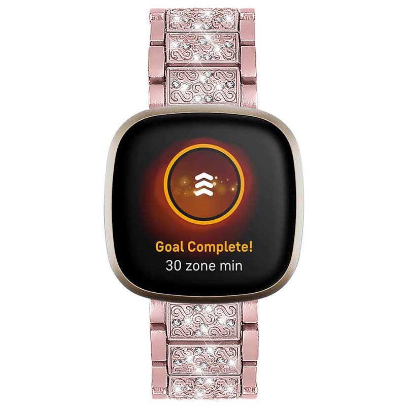 Stainless Steel Bracelet with Rhinestones for Fitbit Sense