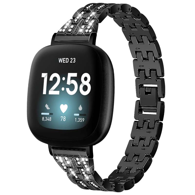 Chain Link Bracelet with Rhinestones for Fitbit Sense