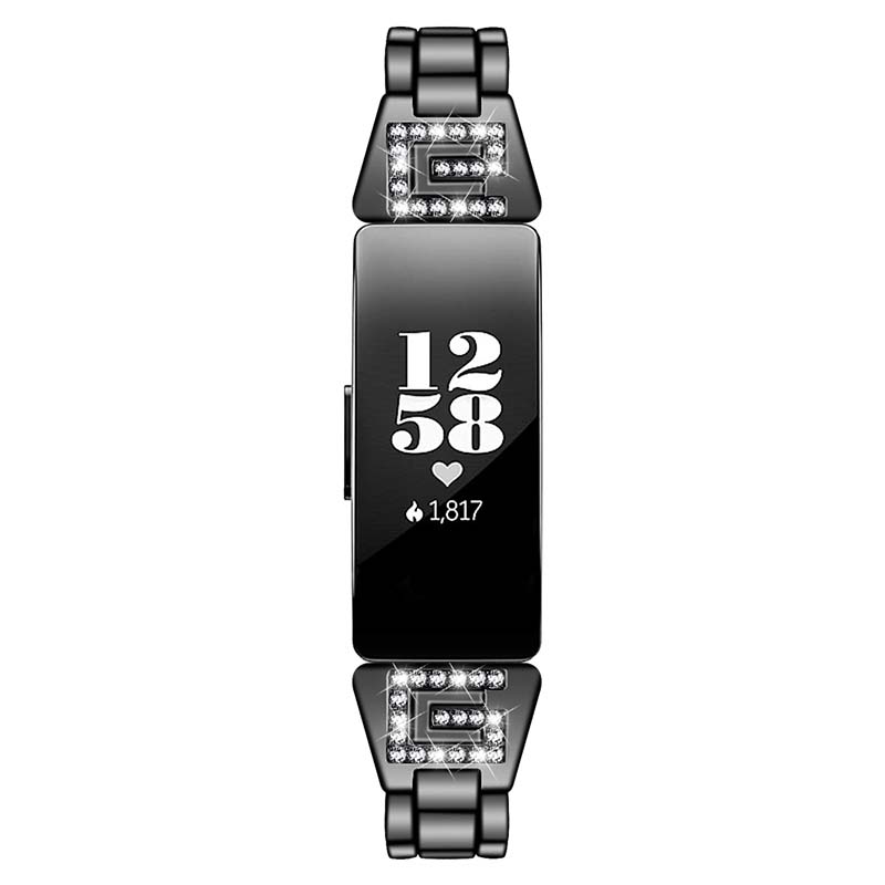 Alloy Link Band with Rhinestones for Fitbit Inspire 2