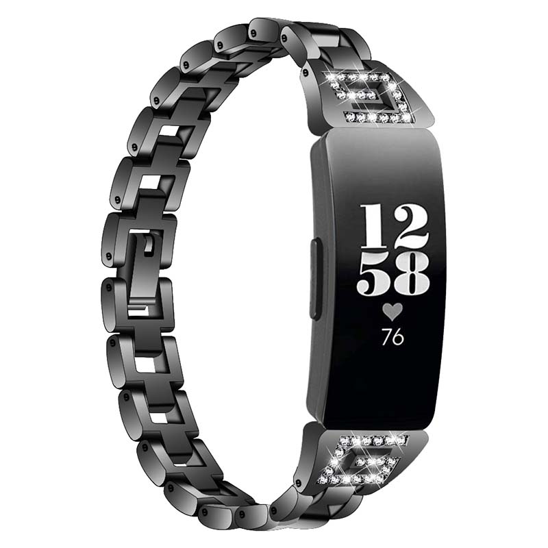 Alloy Link Band with Rhinestones for Fitbit Inspire 2
