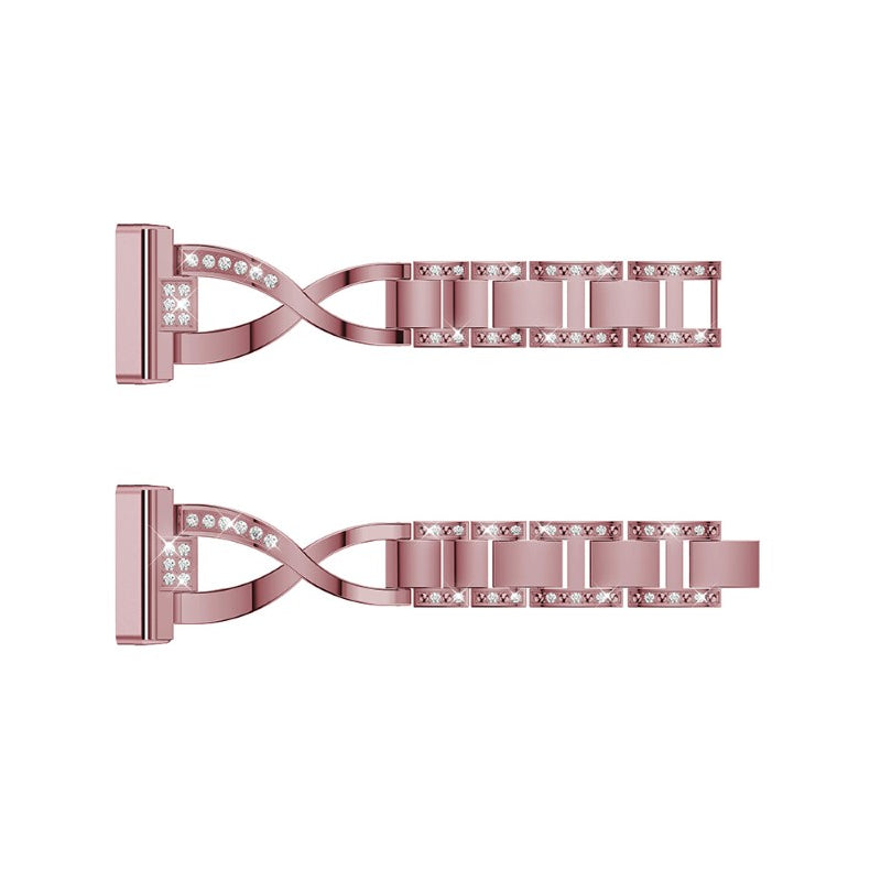 Rhinestone Bracelet w/ X Links for Fitbit Sense