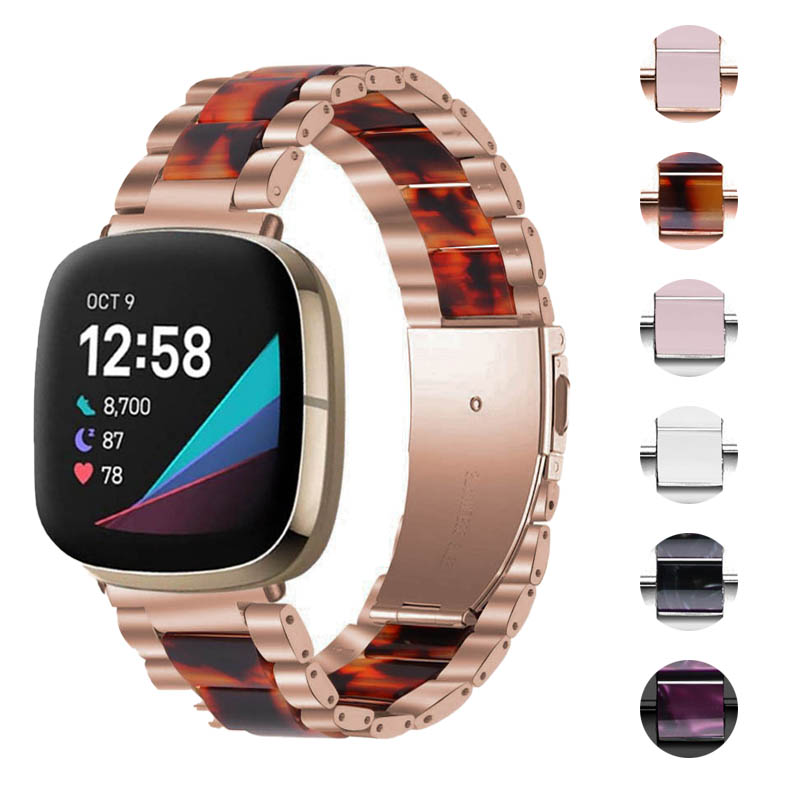 Stainless Steel & Resin Band for Fitbit Sense
