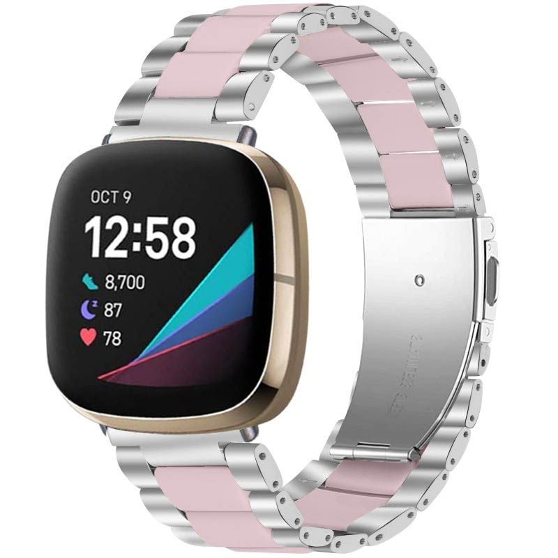 Stainless Steel & Resin Band for Fitbit Sense