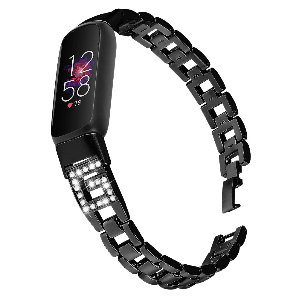 Chain Link Bracelet with Rhinestones for Fitbit Luxe