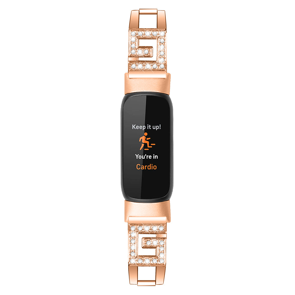 Chain Link Bracelet with Rhinestones for Fitbit Luxe