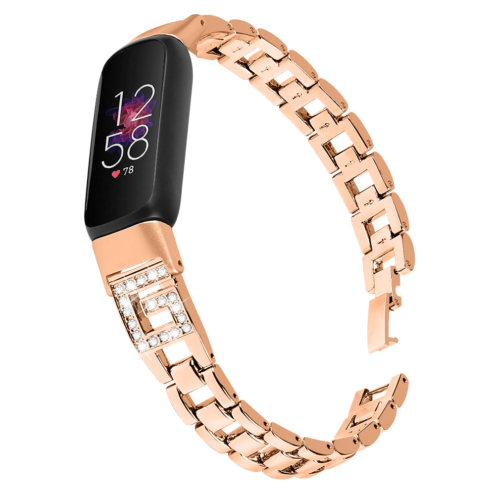 Chain Link Bracelet with Rhinestones for Fitbit Luxe