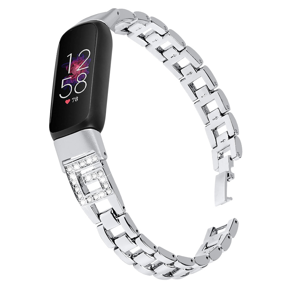 Chain Link Bracelet with Rhinestones for Fitbit Luxe