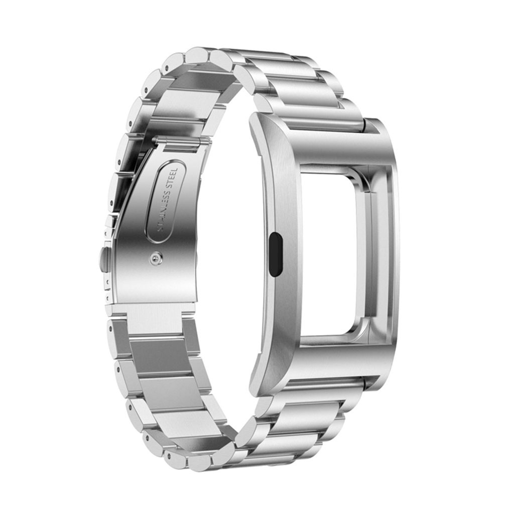 Stainless Steel Link Band with Frame for Fitbit Charge 2