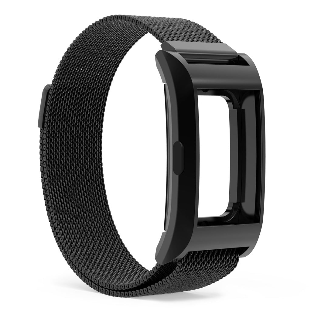 Milanese Mesh Strap with Protective Case for Fitbit Charge 2