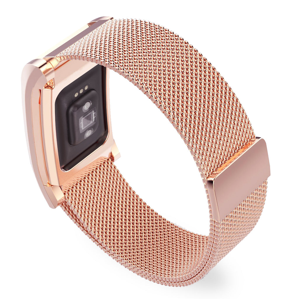 Milanese Mesh Strap with Protective Case for Fitbit Charge 2